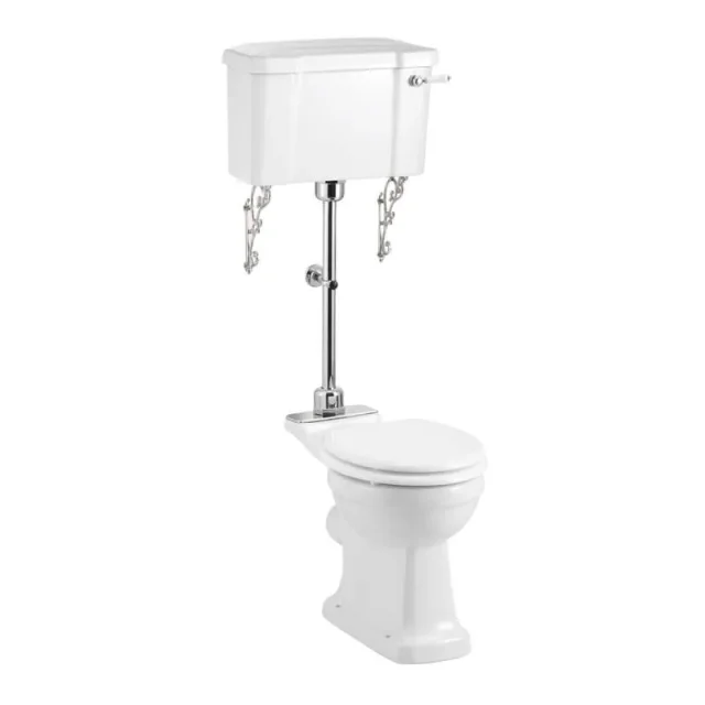 Burlington Close Coupled / Low Level Cistern 51cm Ceramic Lever (incl. Cistern Fittings) detail view - Image 2