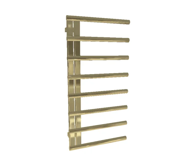 AVA Purity 1000 x 500mm Brushed Brass PVD Stainless Steel Towel Rail (Right Hand)