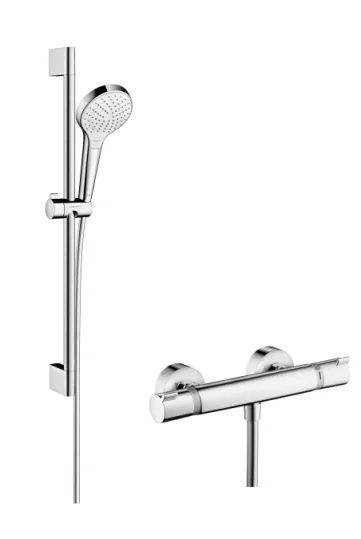 Hansgrohe Xx Croma Select S Vario Combi Set 650mm White/chrome detail view - Image 2