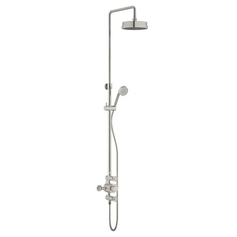 Cubico Industrial Exposed Shower Pack Brushed Nickel product image - Image 1