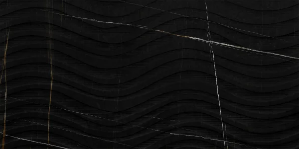 European Tiles Marmo SAHARA NOIR ONDA 120 X 60 Rectified Matte Tile