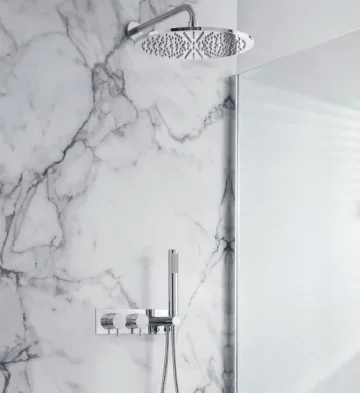 Crosswater Mpro 200mm Fixed Head Chrome detail view - Image 4