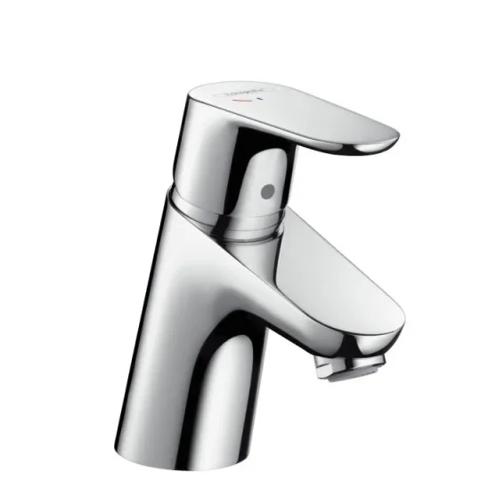 Hansgrohe Focus Basin Mixer 70 Coolstart Chrome Chrome detail view - Image 2