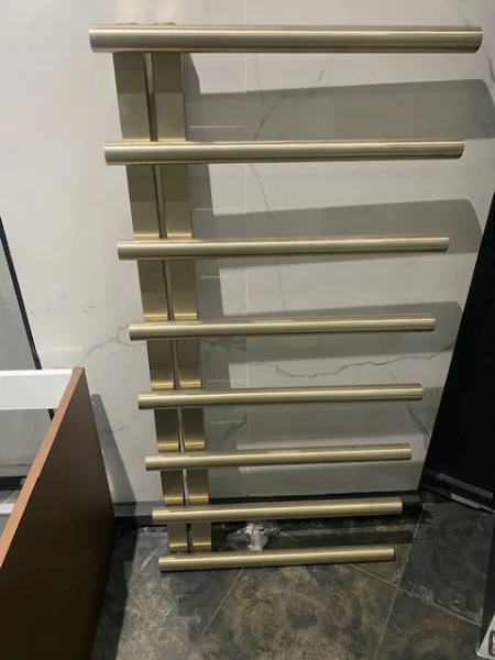 Ava Purity 1000 X 500mm Brushed Brass Pvd Stainless Steel Towel Rail - Ex Display