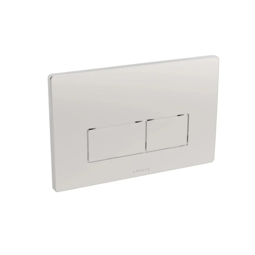 Saneux Flushe 2.0 Square Flush Plate - Polished Stainless Steel product image - Image 1