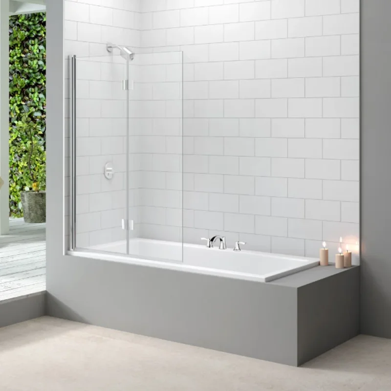 Merlyn 2 Panel Folding Bathscreen 1100 X 1500mm detail view - Image 5