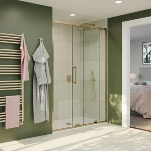 Crosswater Optix Sliding Door 1200 Brushed Brass