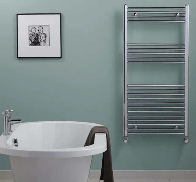 Vogue Axis Towel Radiator Electric Only - Chrome 1200X600 detail view - Image 3