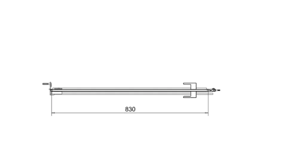 Crosswater Zion 900mm Hinged Shower Door Silver technical drawing - Image 2