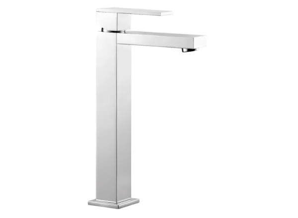 Vado Notion Extended Mono Basin Mixer Smooth Bodied Single Lever Deck Mounted With Honeycomb Flow Regulator (no Waste) Chrome product image - Image 1