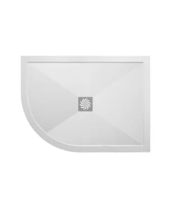 London Showers  Symmetry 1200 x 800mm Left Hand Quad Tray & Waste - White