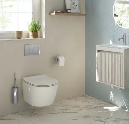 Crosswater Slimline Toilet Frame & Cistern with Front Flush detail view - Image 2
