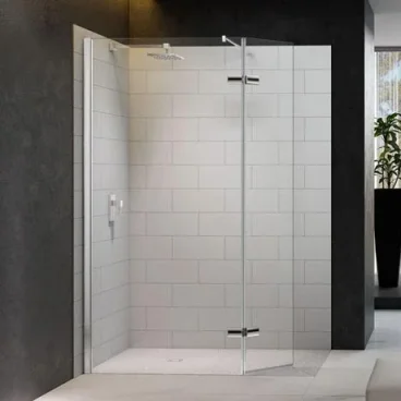 Merlyn 8 Series Showerwall With Hinged Swivel Panel 1250mm detail view - Image 2