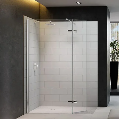Merlyn 8 Series Showerwall With Hinged Swivel Panel 1250mm detail view - Image 3