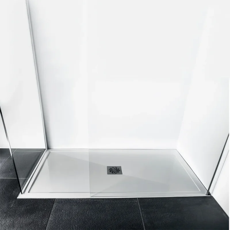 London Showers  Symmetry Slim 25 1700 x 900mm Tray & Waste - White product image - Image 1