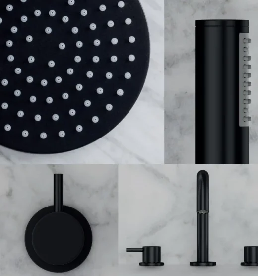 Crosswater Mpro Basin Tall Monobloc No Waste Matt Black detail view - Image 2