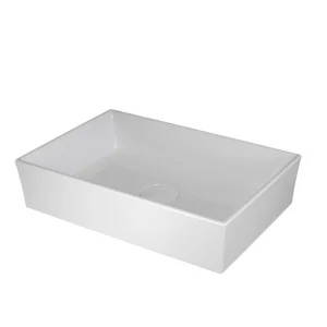 Saneux Podium Square Countertop Cloakroom Washbasin 550x380mm White