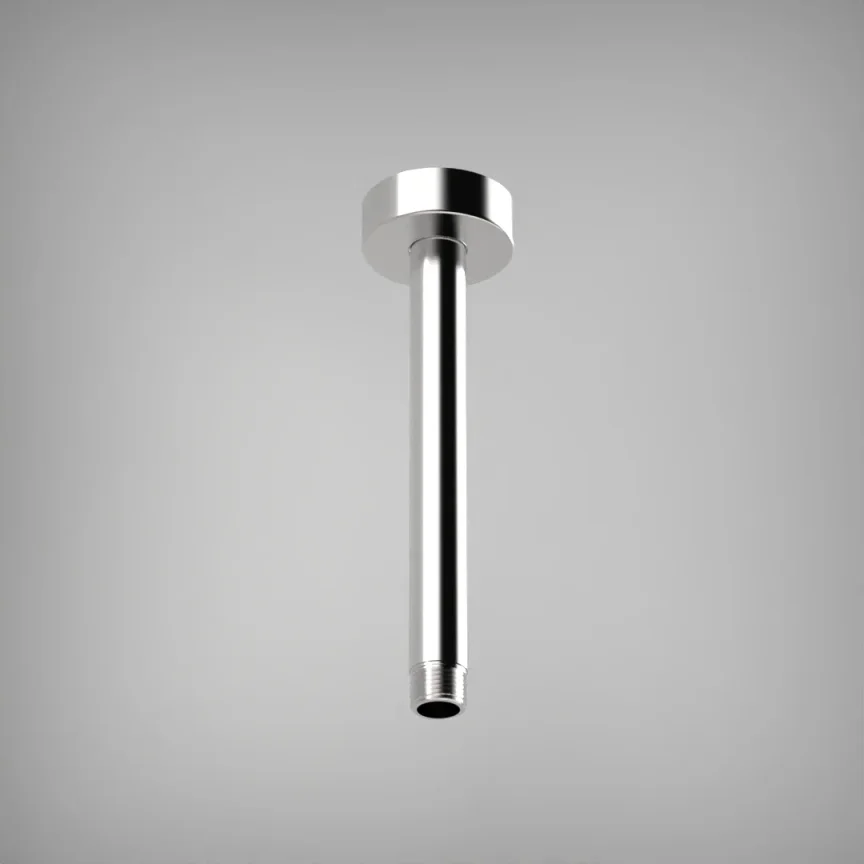 Ava Ceiling Mounted 200mm Round Ceiling Arm - Polished Stainless Steel product image - Image 1
