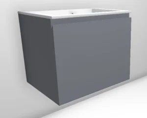 Faeber Mode 600mm 1 Drawer Basin Vanity Unit Ral 7040 Window Grey Matt
