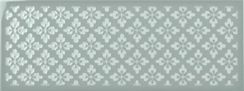 Ribesalbes Fulham Sage Green Decor Tile 15x40 detail view - Image 3