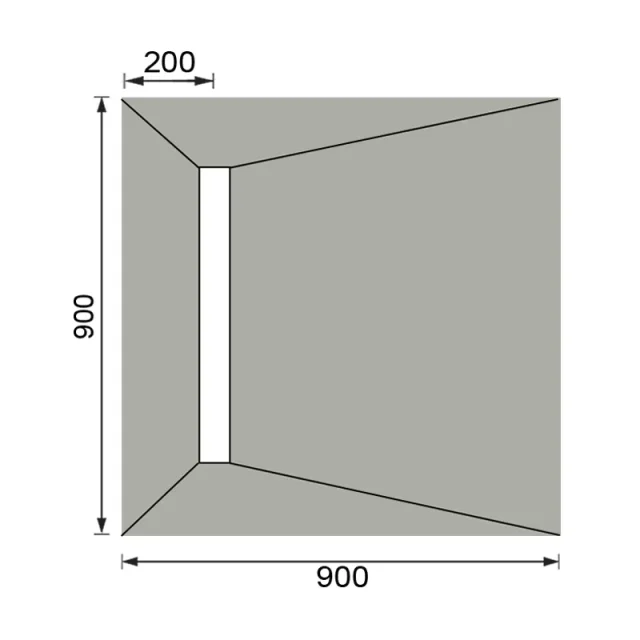 London Showers Em Lin 300 Level Access 30mm Tray 9x9 End detail view - Image 5