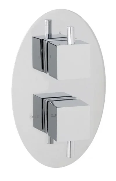Eastbrook Oval Twin Plate Square Rings Chrome product image - Image 1