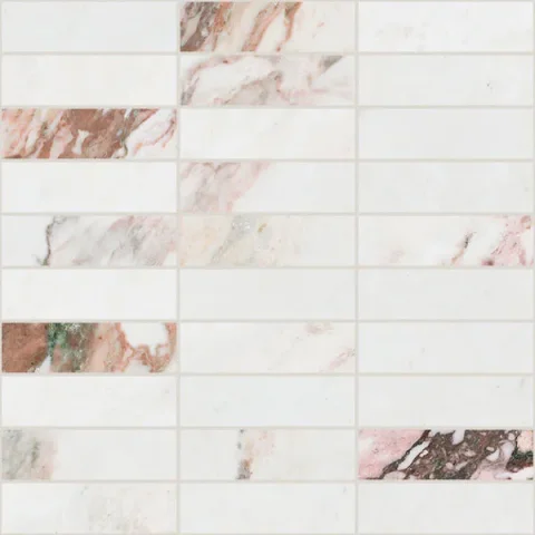 European Tiles Charmo Calacatta Pink Brick Pattern 30 X 30cm Polished Wall Tile (sold Per Piece) product image - Image 1