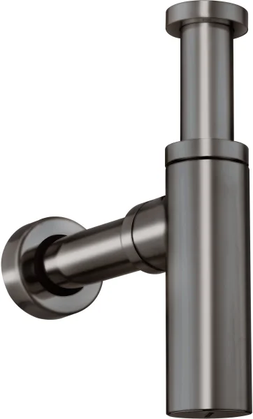 Crosswater Union Bottle Trap 400mm Long Brushed Black Chrome