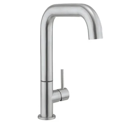 Crosswater Tube Side Lever Kitchen Mixer Brushed Stainless Steel