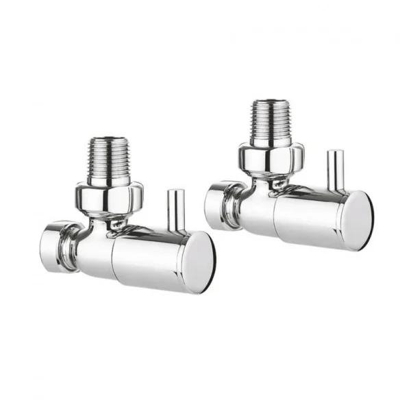 Crosswater Design Angled Wall Mount Round Rad Valves