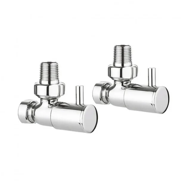 Crosswater Design Angled Wall Mount Round Rad Valves product image - Image 1