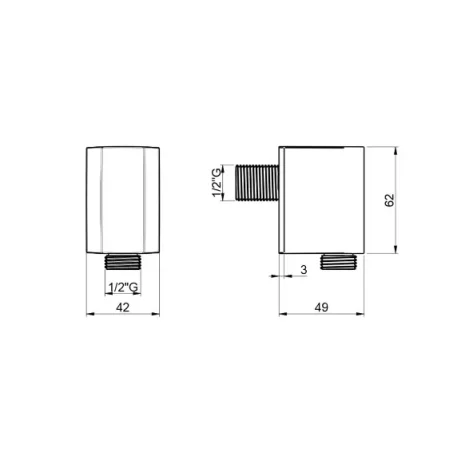 Crosswater Mpro Wall Outlet Matt Black detail view - Image 5