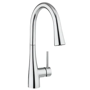 Crosswater Cook Side Lever Kitchen Mixer With Concealed Dual Function Spray Chrome