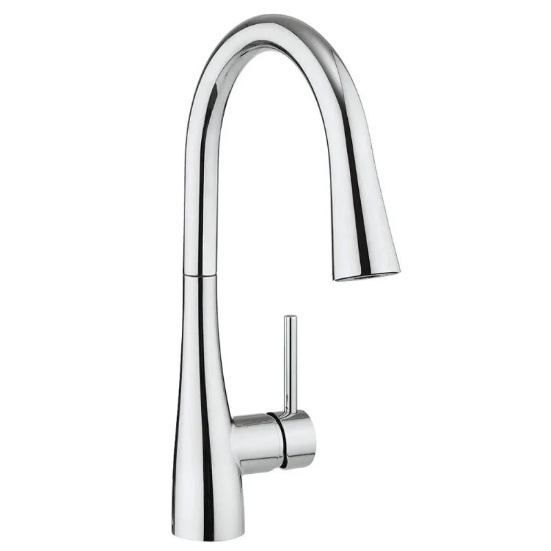 Crosswater Cook Side Lever Kitchen Mixer With Concealed Dual Function Spray Chrome product image - Image 1