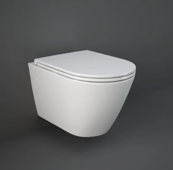 Faeber Zero Wall Hung Rimless Toilet Pan - Matt White