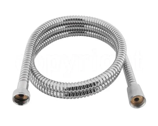 Crosswater Shower Hose 8mm X 1.5m Chrome detail view - Image 2