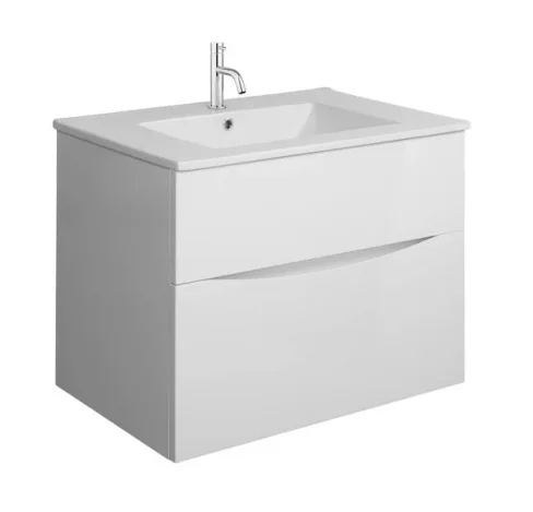 Crosswater Glide Ii Basin Ceramic 700 With Overflow White product image - Image 1
