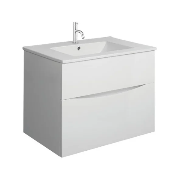 Crosswater Glide Ii 2 Drawer Basin Unit 700 White Gloss