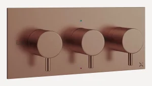 Crosswater Mpro 3 Handle Shower Bath Handset Etched Trimset Landscape Brushed Bronze