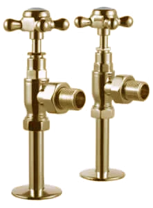 Burlington Angled Radiator Valve Gold