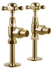 Burlington Angled Radiator Valve Gold