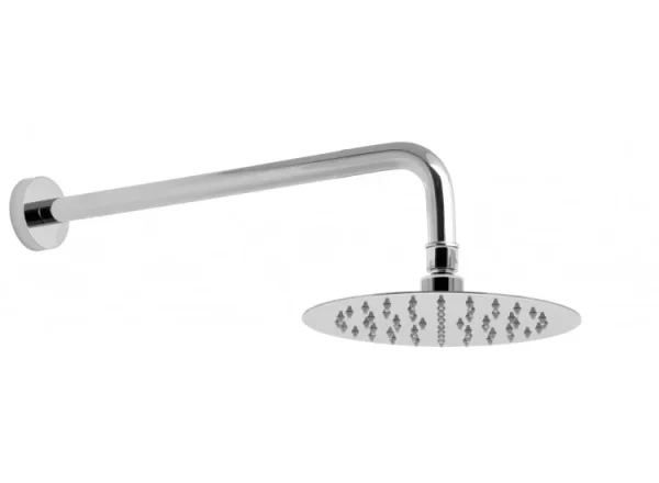 Vado Aquablade 200mm (8") Round Easy Clean Slimline Shower Head With Arm Chrome detail view - Image 3