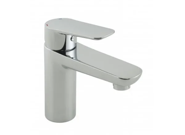 Vado Photon Mono Basin Mixer Smooth Bodied Single Lever Deck Mounted With Honeycomb Flow Regulator (no Waste) Chrome detail view - Image 2