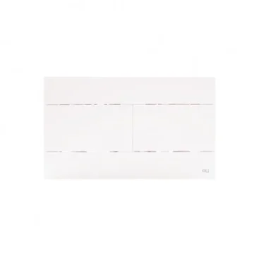 Oli Slim White Soft Touch Mechanical Flush Plate TD product image - Image 1