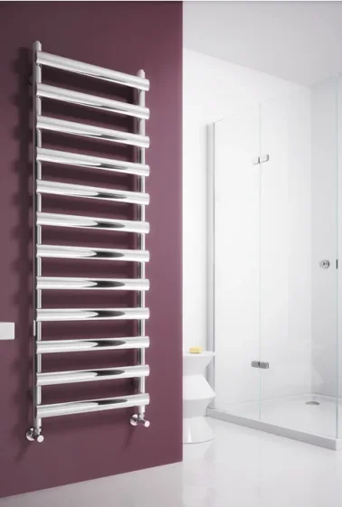 Reina Deno 500X992 Brushed Stainless Steel Towel Rail detail view - Image 2