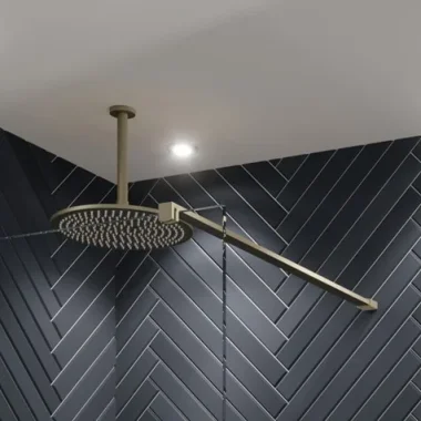 Crosswater Gallery Glass Wall Brace Brushed Brass product image - Image 1