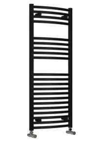 Reina Diva 600 X 1200 Towel Radiator Black Curved