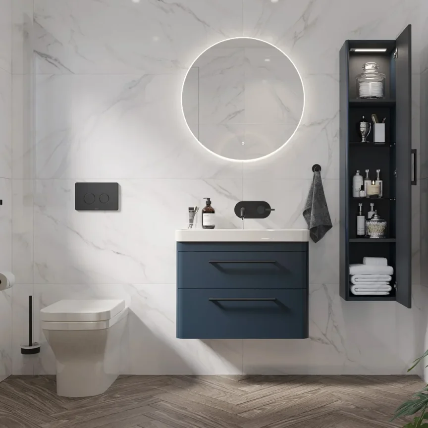 Saneux Hyde 30x140cm Side Unit - Matte Fiord detail view - Image 4