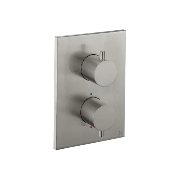 Crosswater Crossbox Mpro 1 Outlet Trim & Levers Stainless Steel Effect