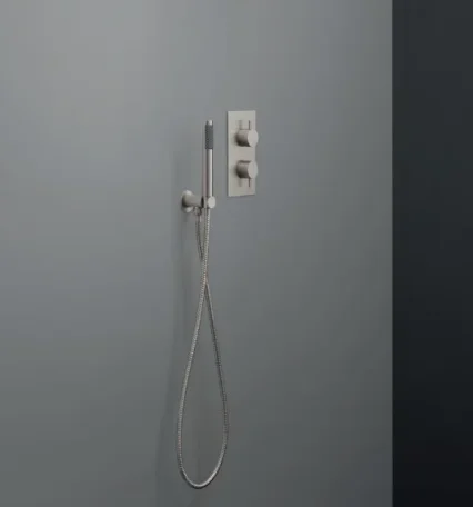 Crosswater Crossbox Mpro 1 Outlet Trim & Levers Stainless Steel Effect detail view - Image 2